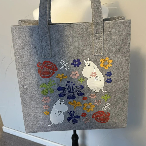 Moomin Tote Felt Gray NWT - Picture 4 of 5